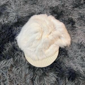 Wilson's Leather Maxima Ivory Rabbit Fur Hat